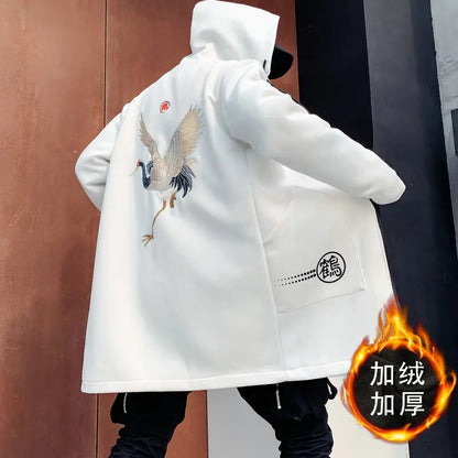 VERSMA Vintage Japanese Harajuku Hooded Trench Coat