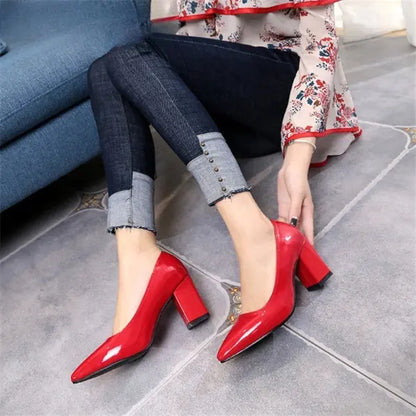 Women's Sexy Mid Heel Pointed Toe Shoes