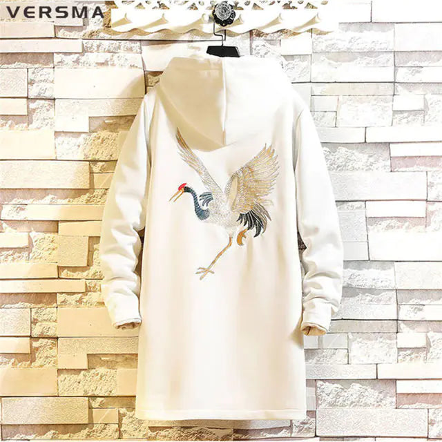 VERSMA Vintage Japanese Harajuku Hooded Trench Coat