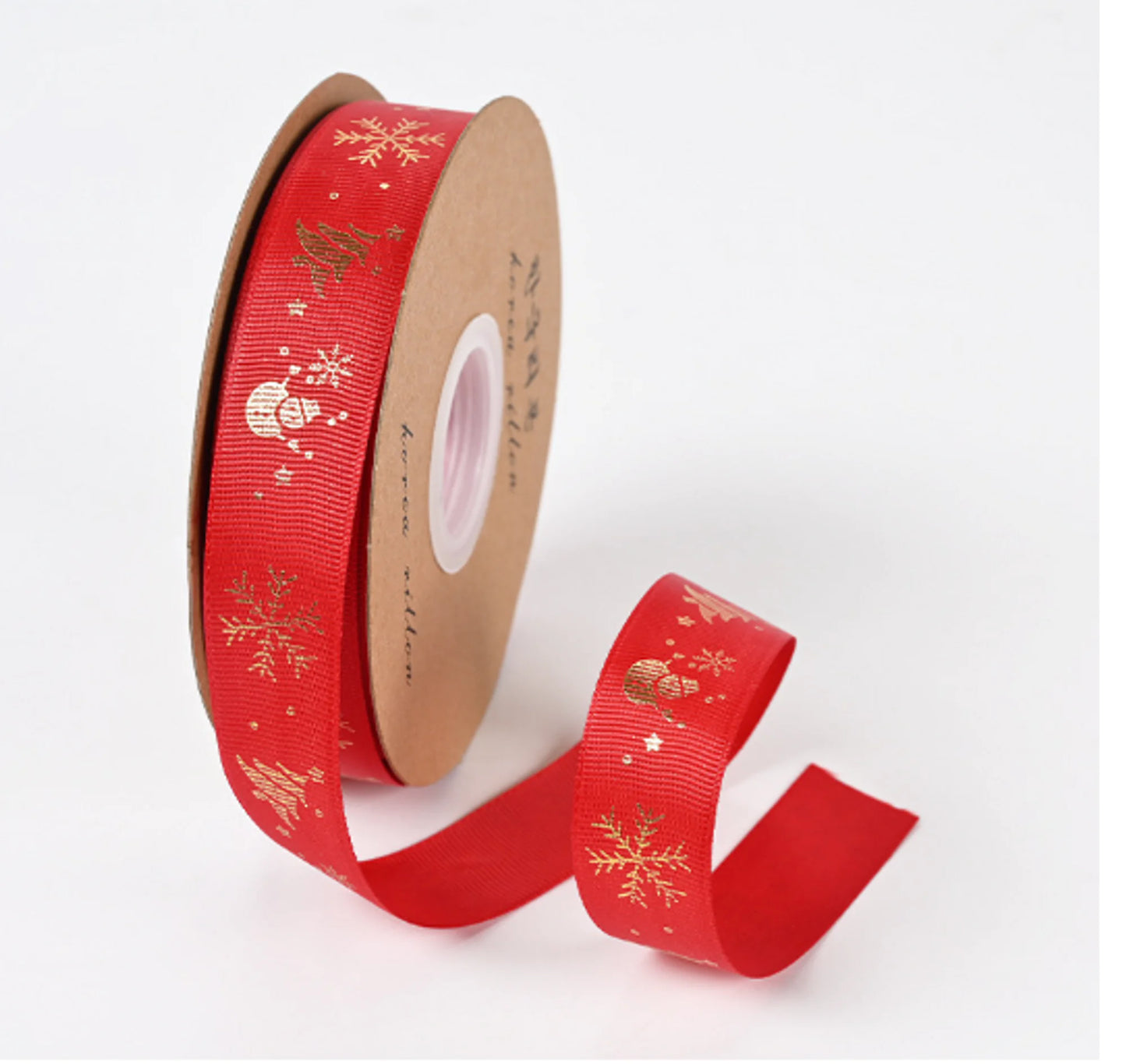 Ribbon Printed Christmas Design Decoration Gift Packing